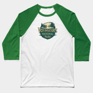 Voyageurs National Park Old Illustration Baseball T-Shirt